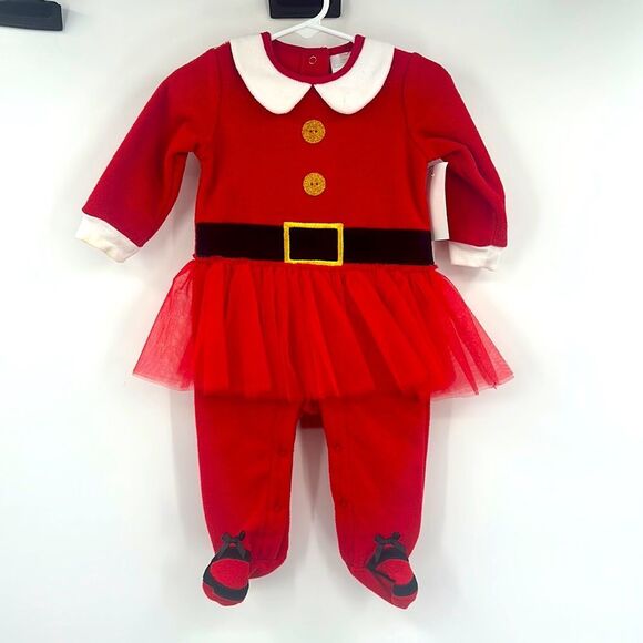 Baby Gear‎ Fleece Girls Christmas Outfit Sz 6-9m - Picture 1 of 5